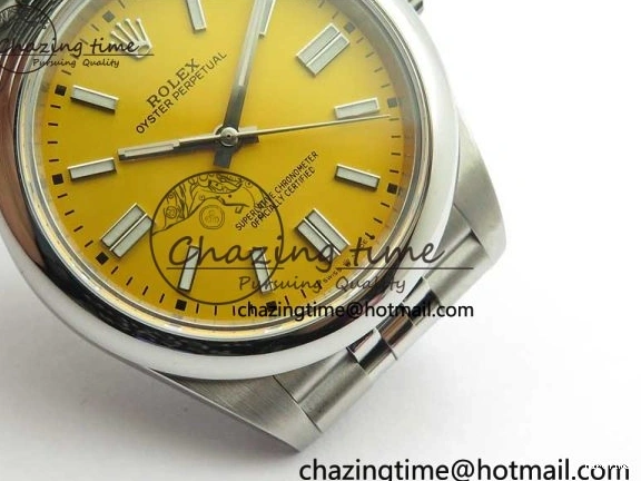 MiroTime 0429 BestValue Oyster Perpetual 41mm 124300 BP Maker Best Edition Yellow Dial on SS Jubilee Bracelet A 2642